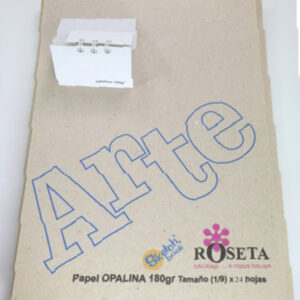 Block Argollado con pasta dura 1/8  con 24 hojas Opalina 180gr