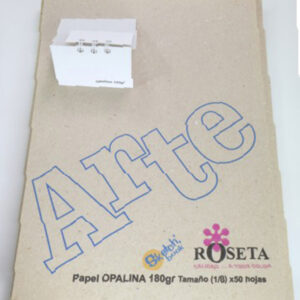 Block Argollado con pasta dura 1/8  con 50 hojas Opalina 180gr